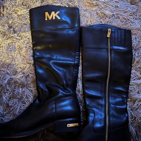 michael kors leather white|Michael Kors leather boots.